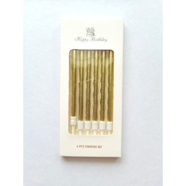 Gold candles - pack of 6
