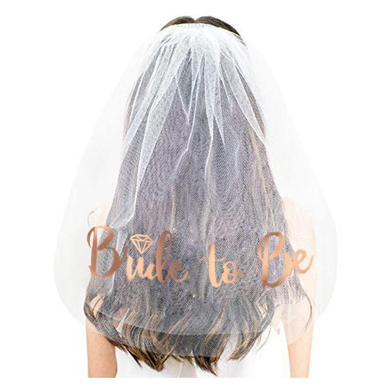 Bride to be Veil Rose gold