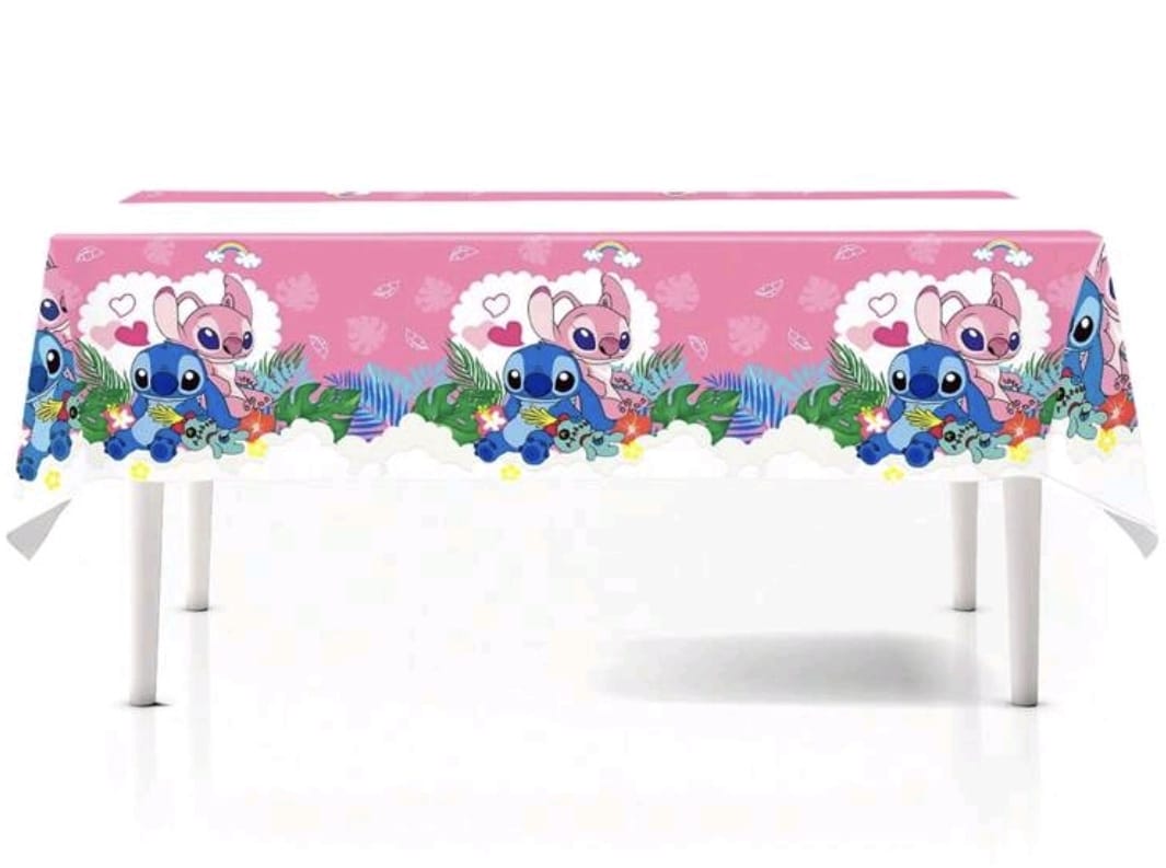 pink lilo stitch table cover