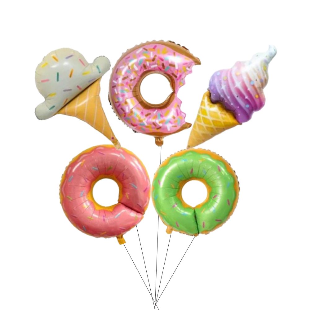 Donut And Ice Cream Helium Balloons
