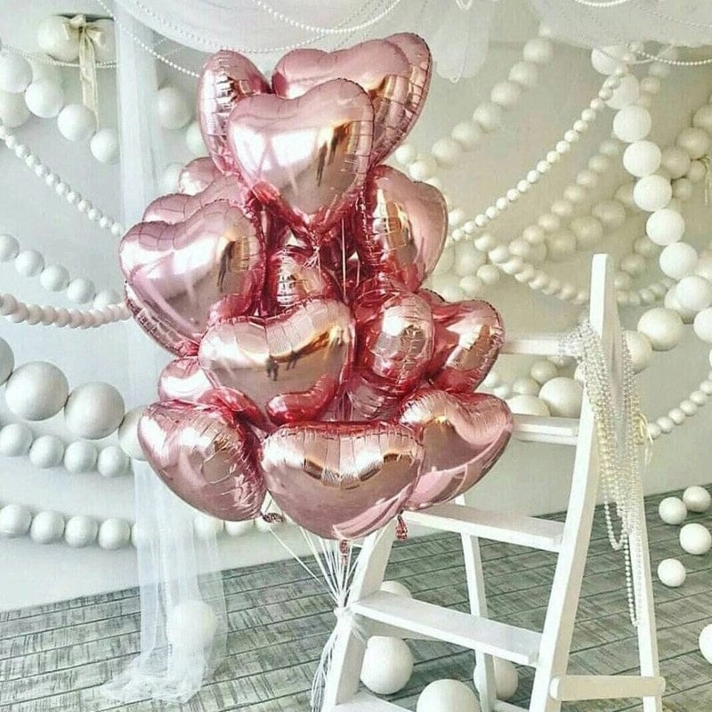 Rosegold Heart Foil Balloons 18 Inches