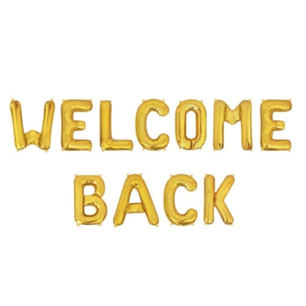 Welcome Back Non Inflated Banner - Gold