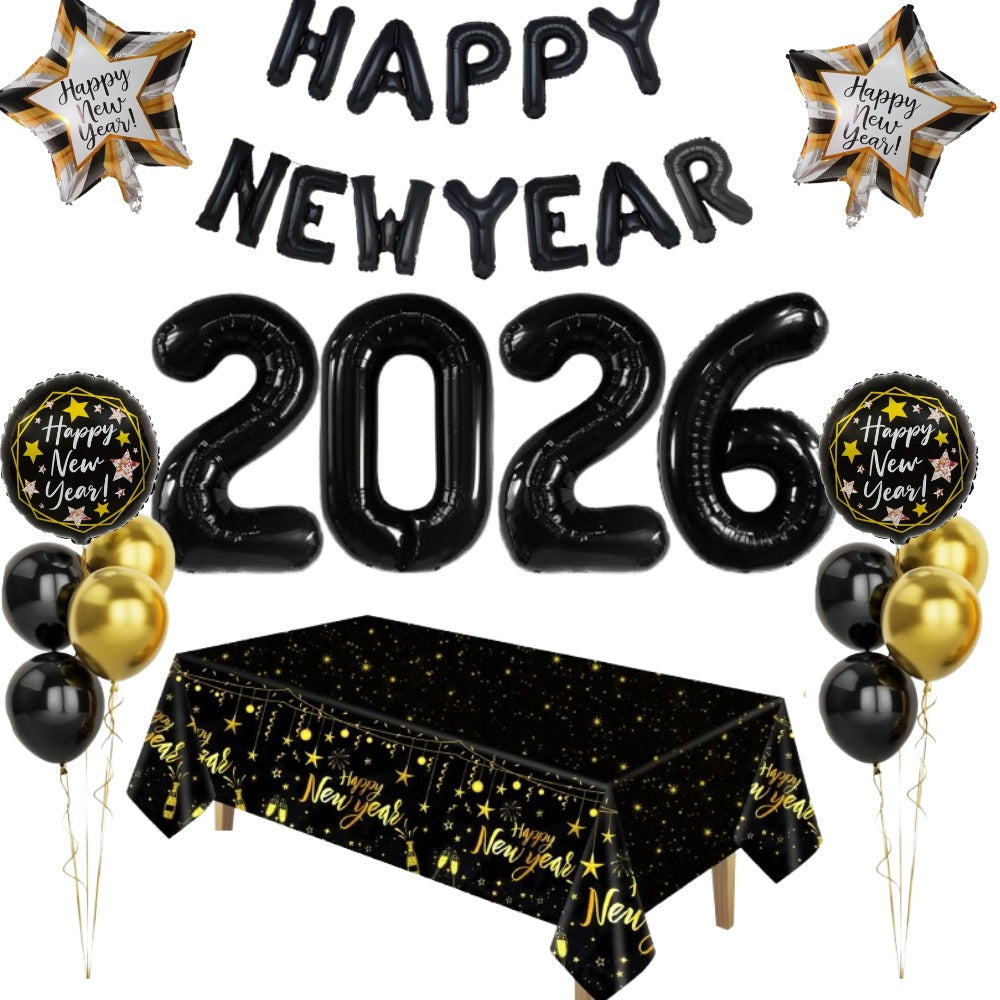New Year 2026 Simple Decoration Design with 40 inches Number Balloons