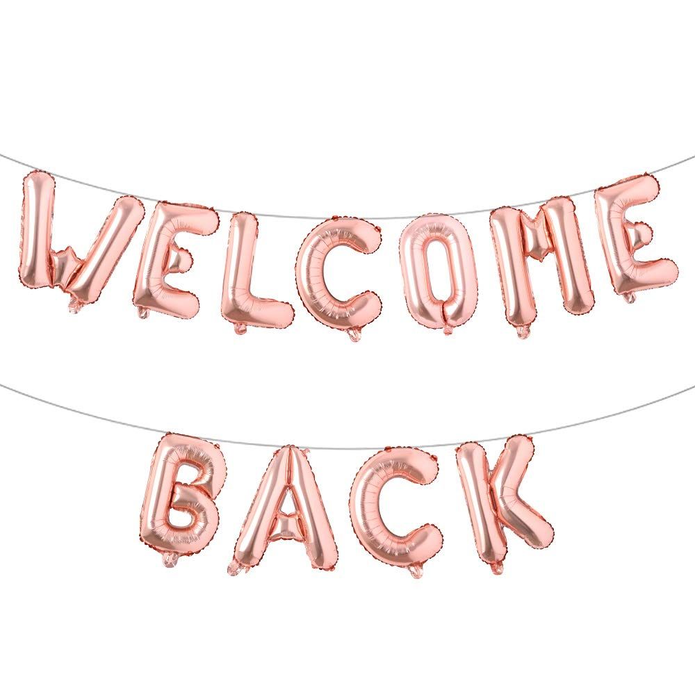 Welcome Back Non Inflated Banner -Rosegold