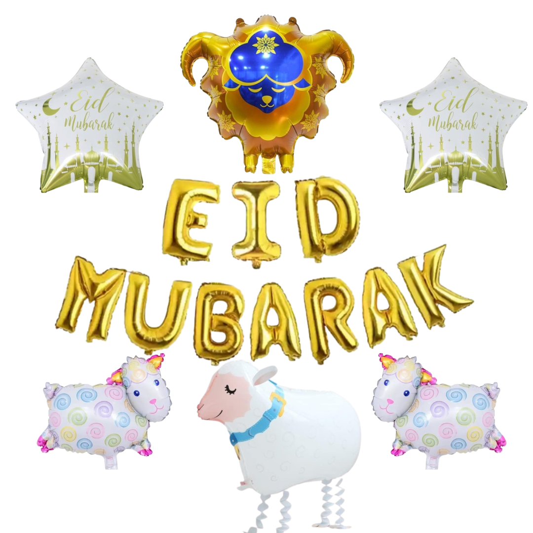 Eid Sheep Decorations with golden sheep