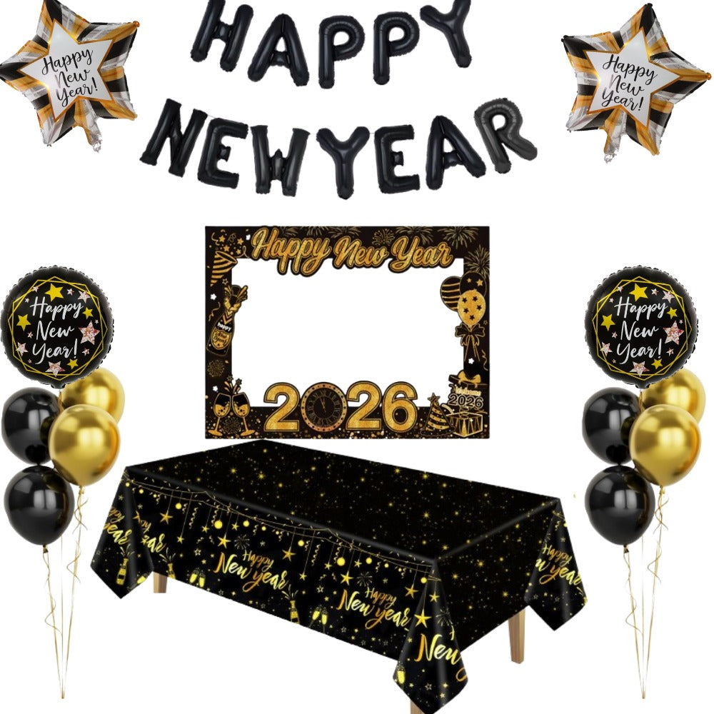 New Year 2026 Simple Decoration Design with Photo Frame