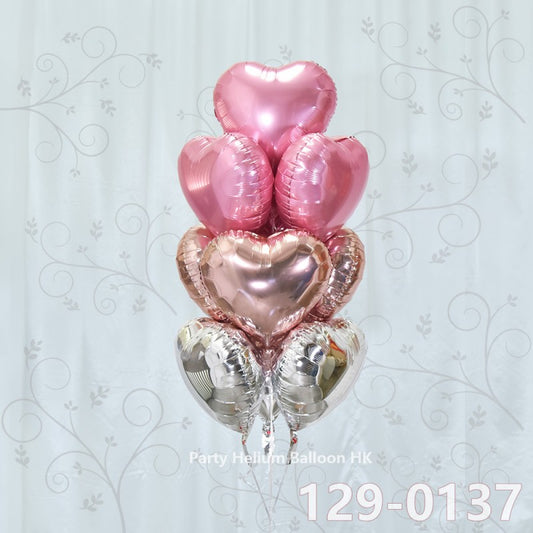 10 heart balloons