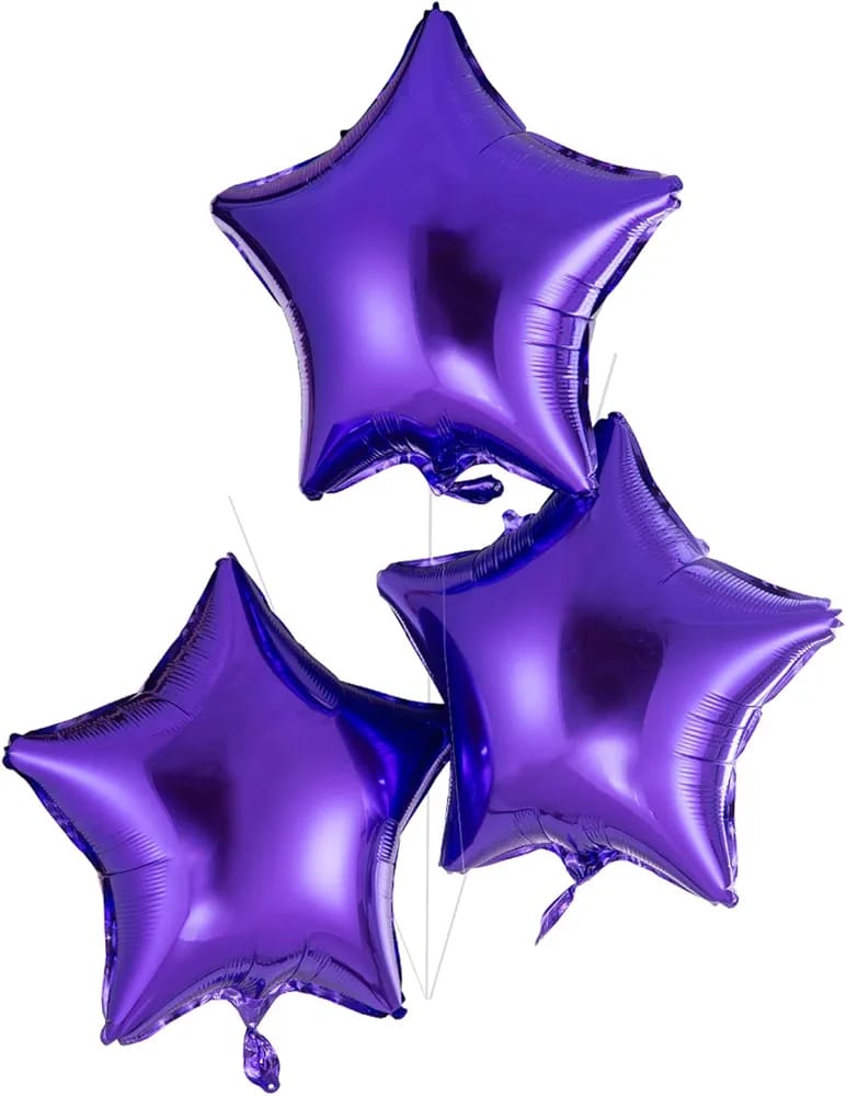 Purple Star Foil Balloons 18 Inches