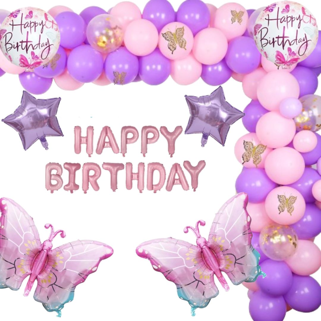 butterfly balloon garland kit