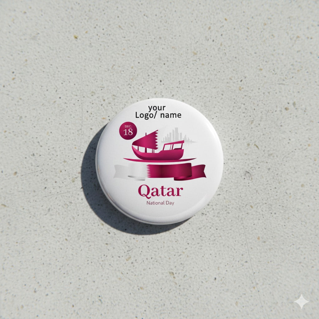Qatar National Day Customized Button Badge 58mm - Design 4