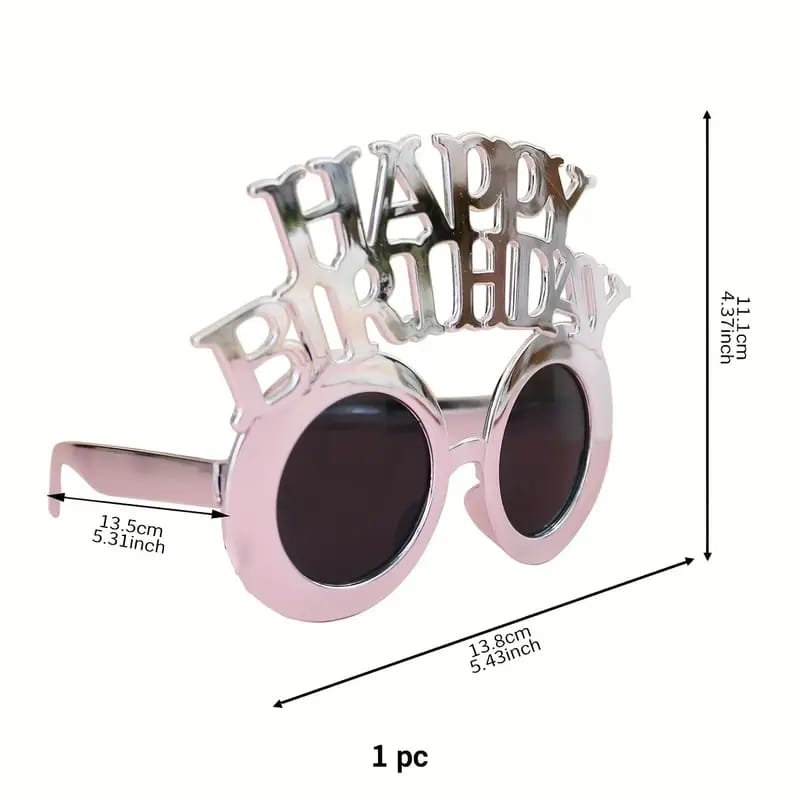 silver happy birthday eye glass