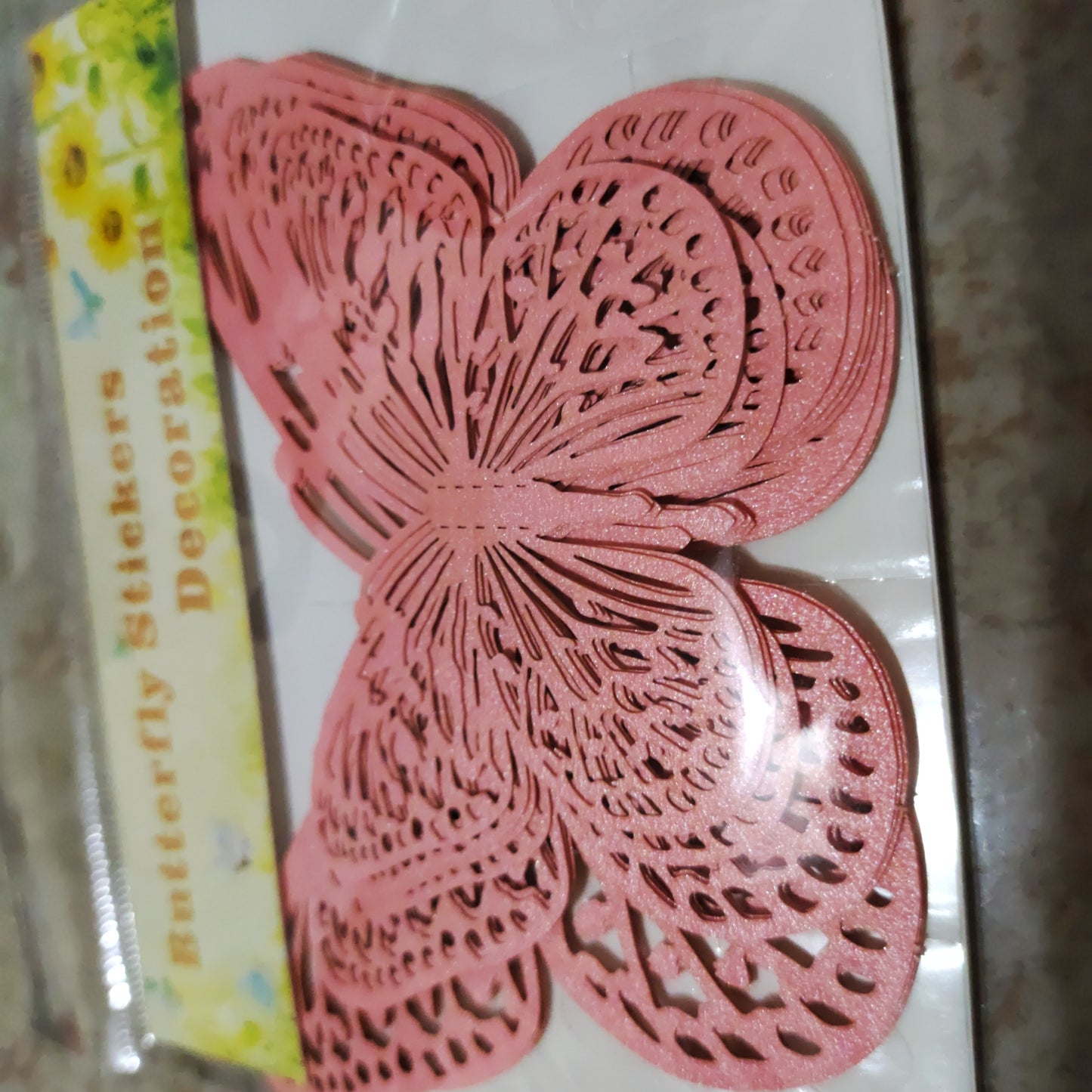 Butterfly decorations - pack of 12 with glue dots