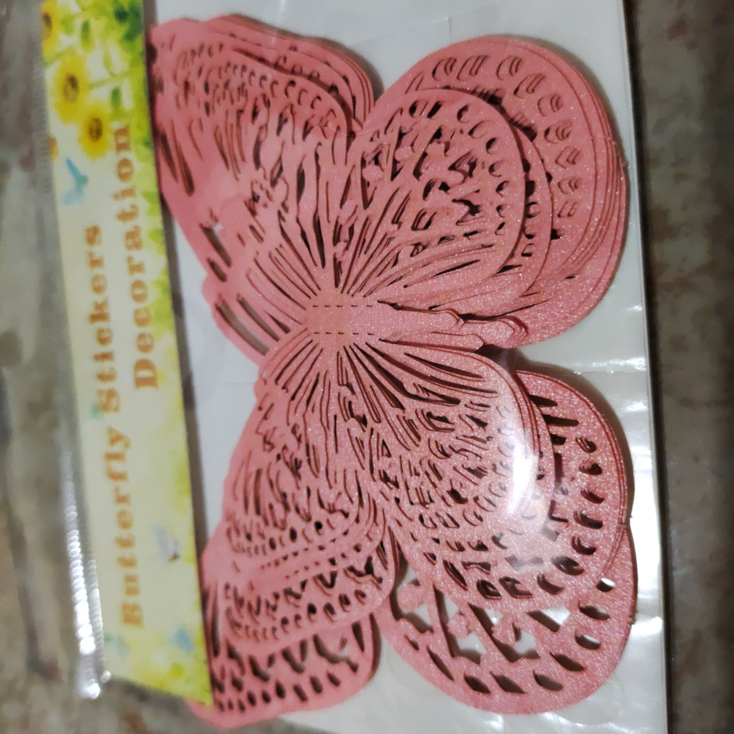 Butterfly decorations - pack of 12 with glue dots