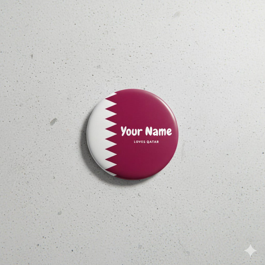 Qatar National Day Customized Button Badge 58mm - Design 5