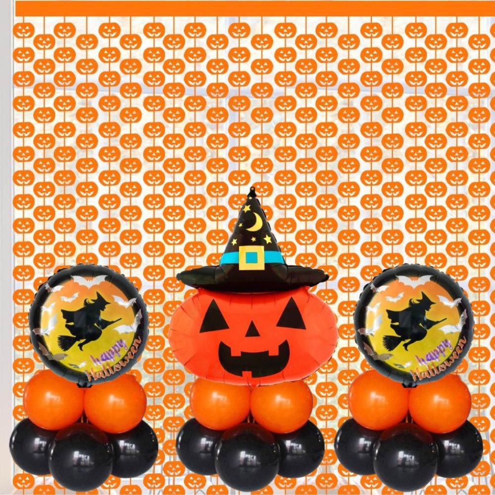 Pumpkin Air Filled Decoration with 2 Curtain