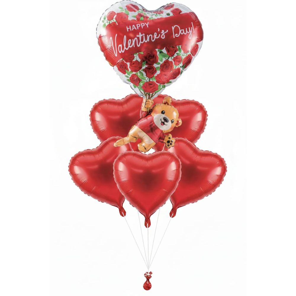 Helium Valentines Day Bunch