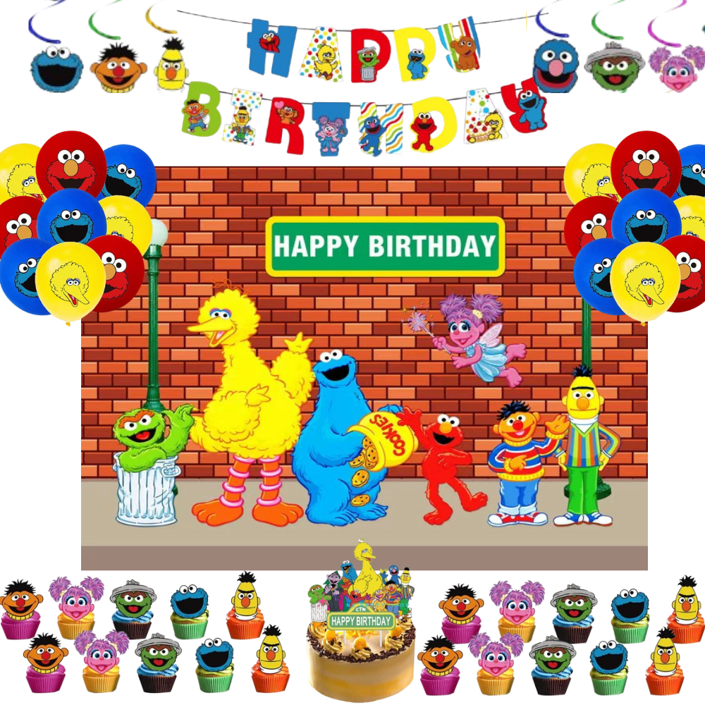 Sesame Street Birthday Party Decoration Set