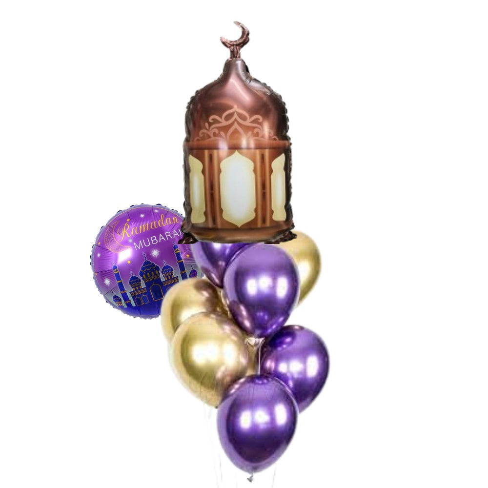 Fanoos purple gold helium bunch