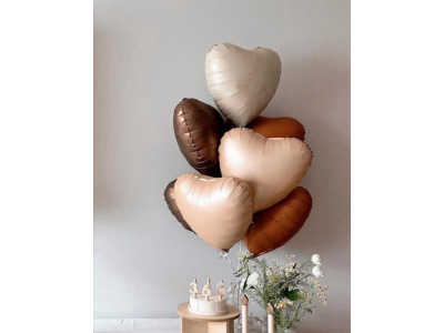 Brown Shade Heart Balloons