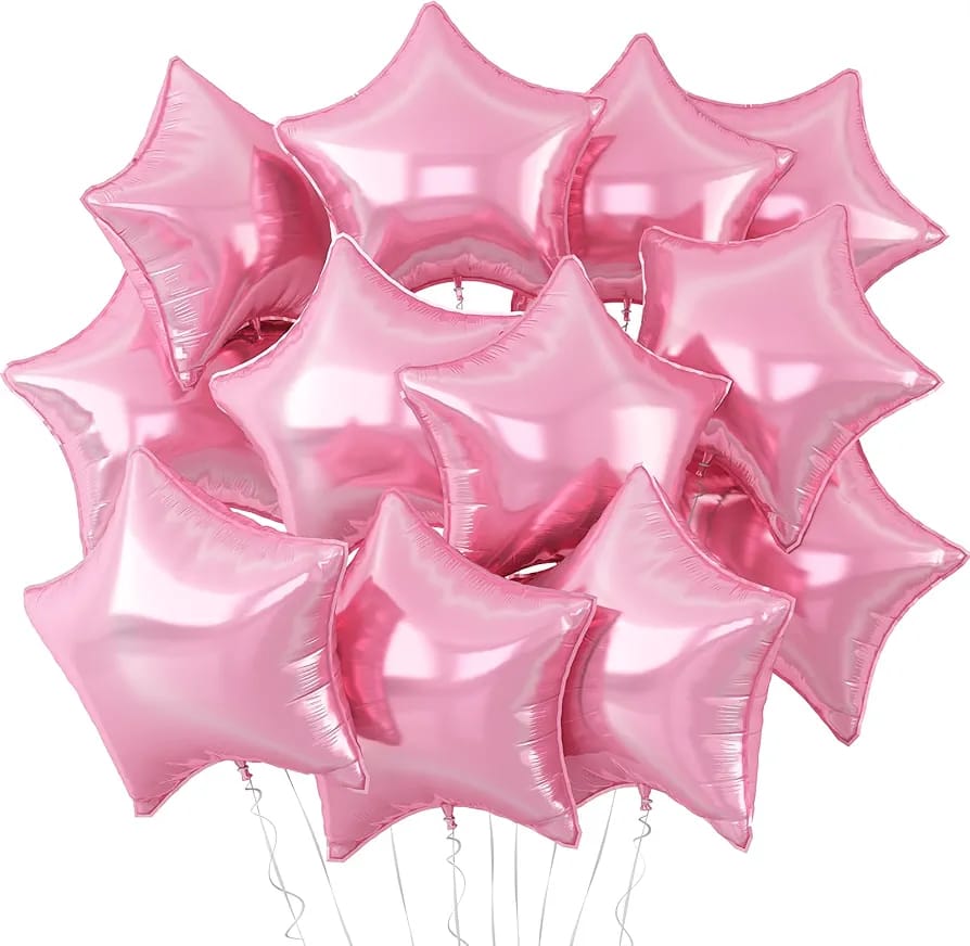 Pink Star Foil Balloons 18 Inches