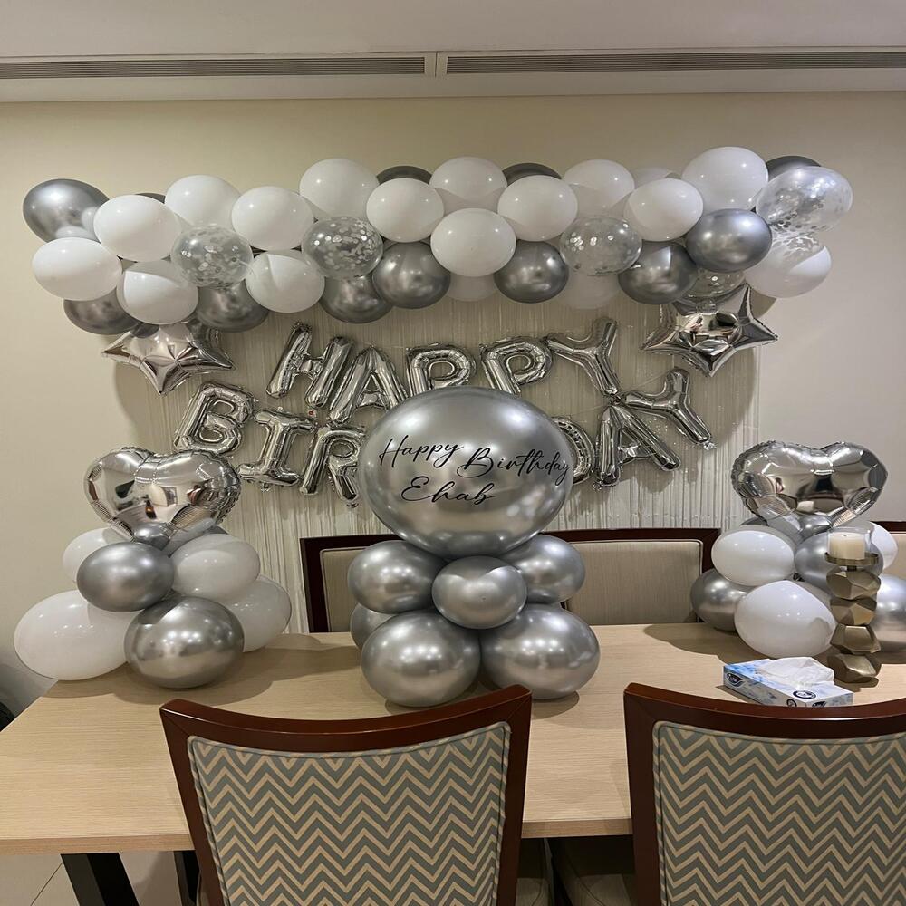Air-Filled Balloon Decoration – Personalized Backdrop Set Up (2m x 2m)