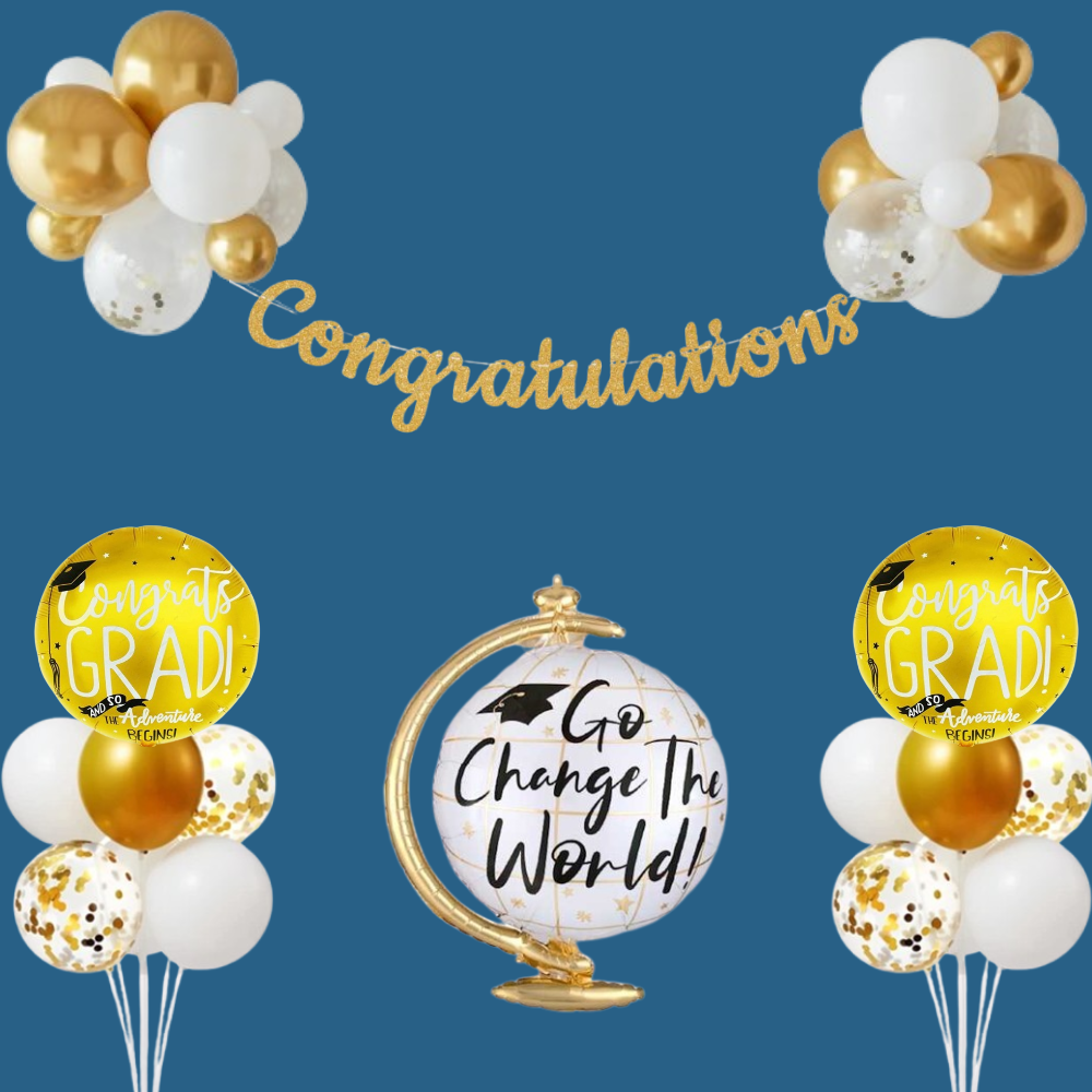 Graduation congratulation air filled ready to use decoration