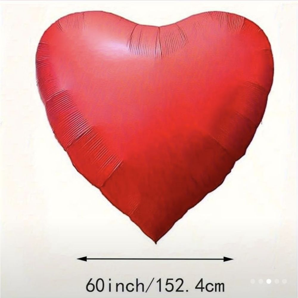 60 inches Jumbo Sized Heart Non Inflated