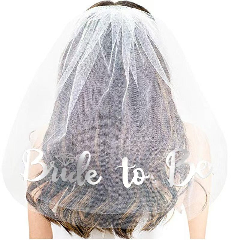 Bride to be Veil silver