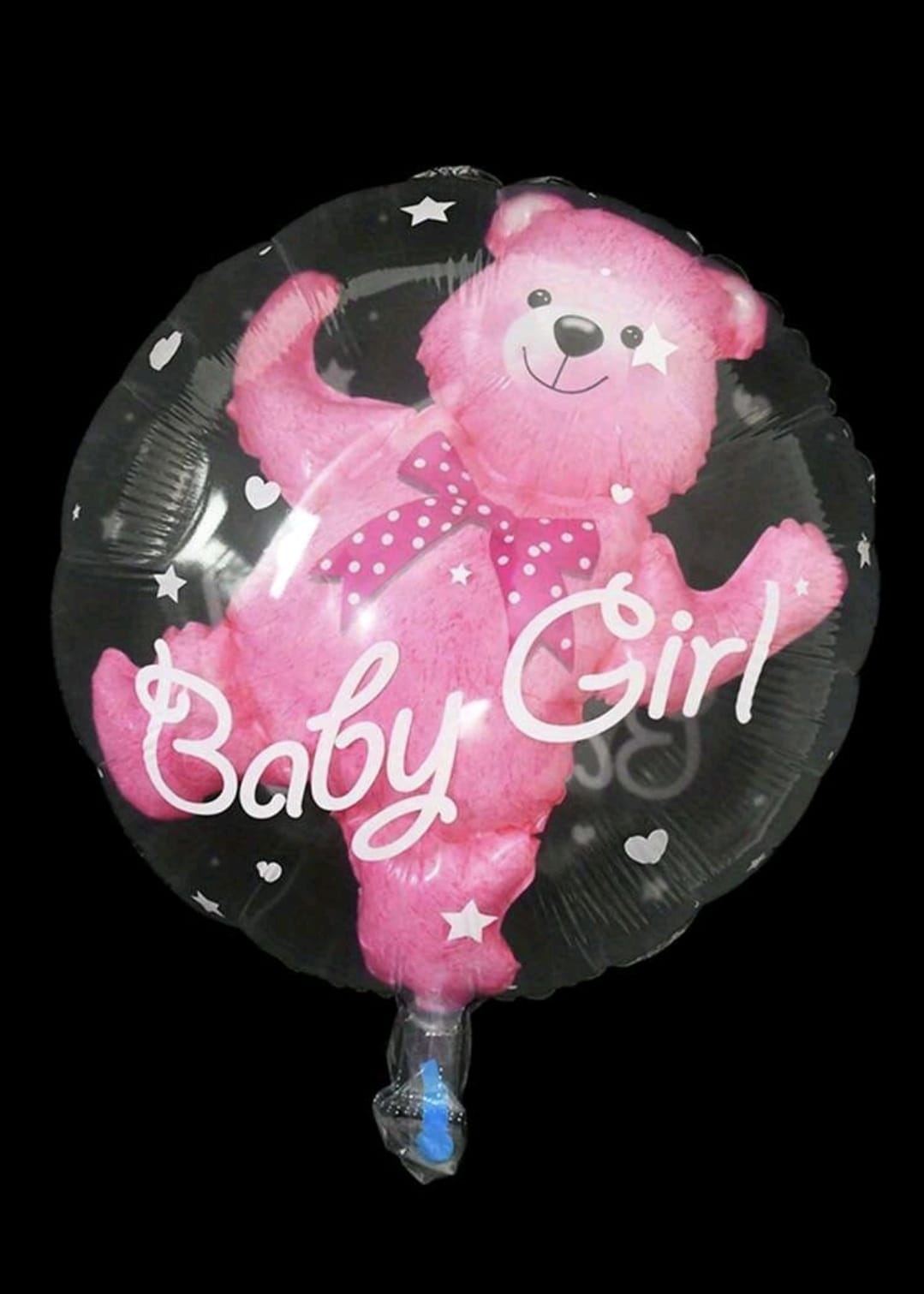 Teddy baby girl helium filled