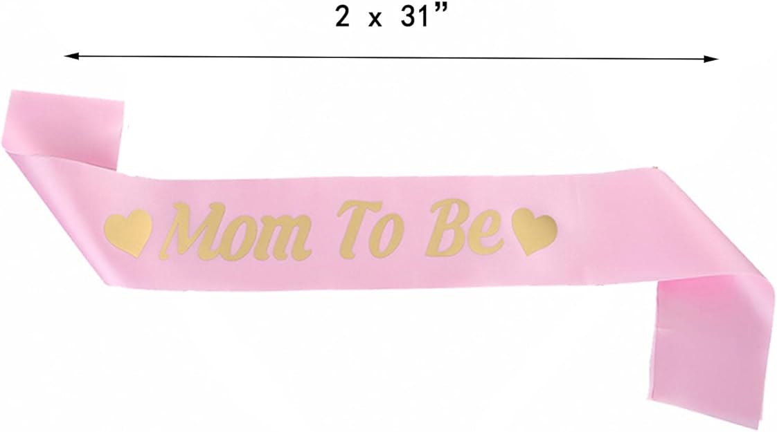 Mom to be sash pink