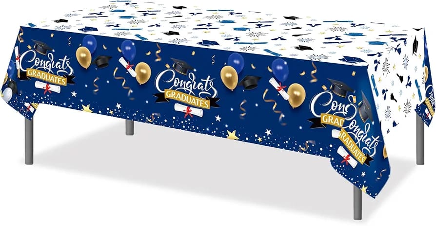 Graduation table cover navy blue