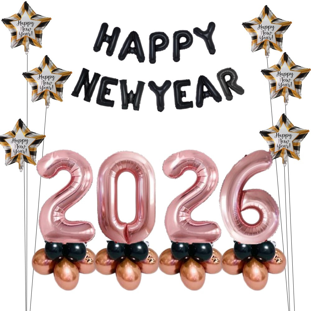 Rosegold 2026 New Year Balloons
