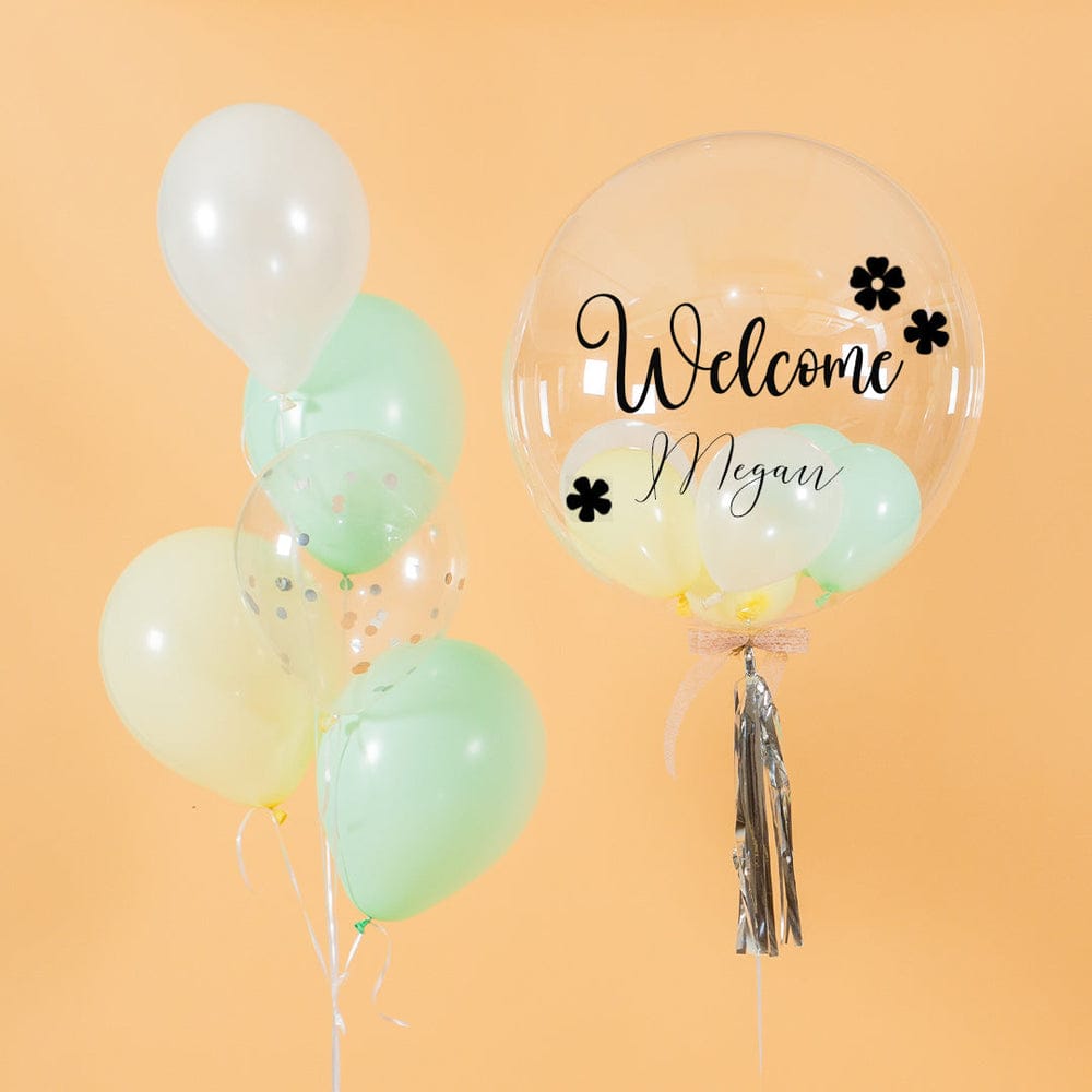 Welcome Helium Balloons with Personalized Message