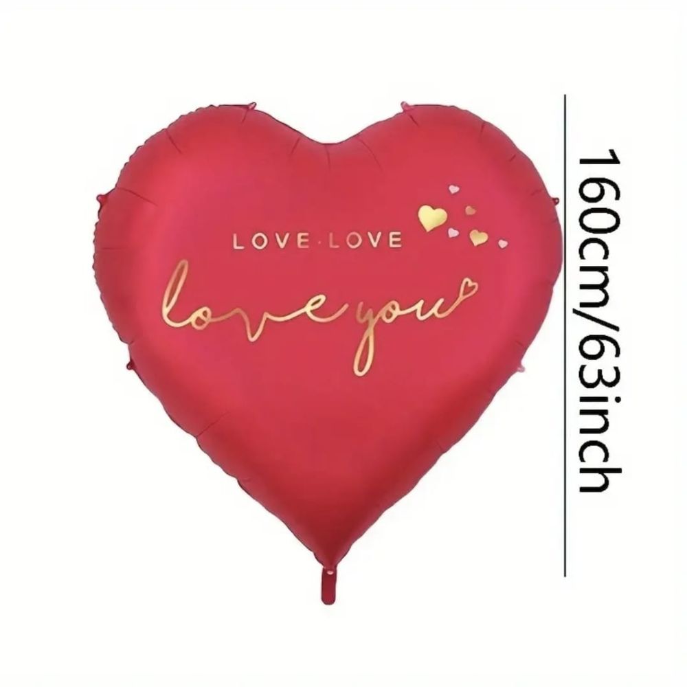 60 inches Jumbo Sized Heart Printed - Non-Inflated