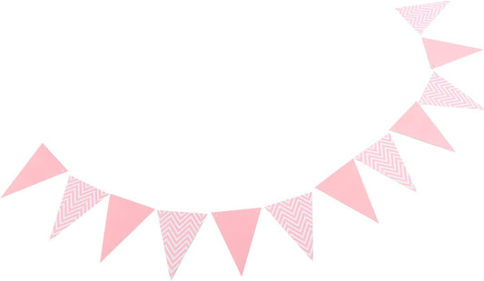 pink Zig zag triangle bunting banners