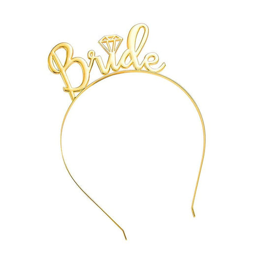 bride head band- gold