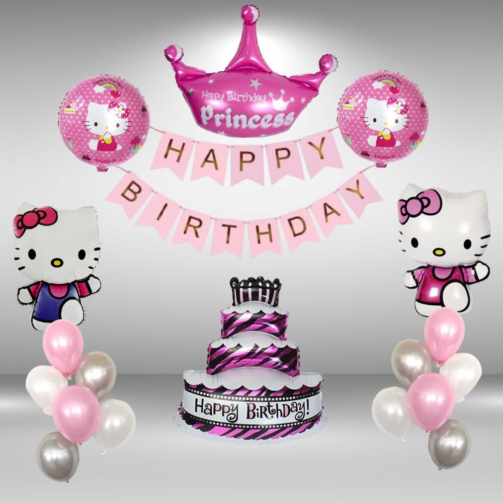 Simple Hello Kitty Balloon Decoration