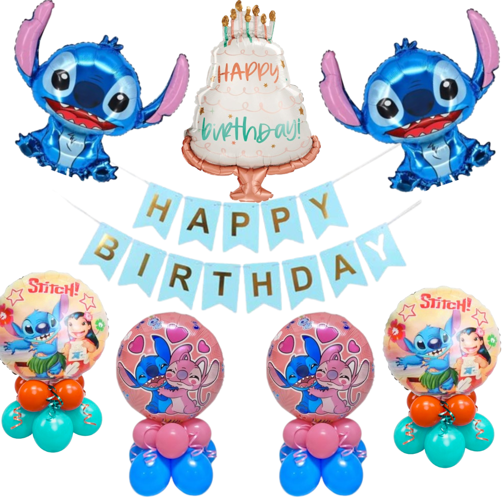 Stitch Birthday Balloon Decoration Kit – DIY or Ready-to-Use