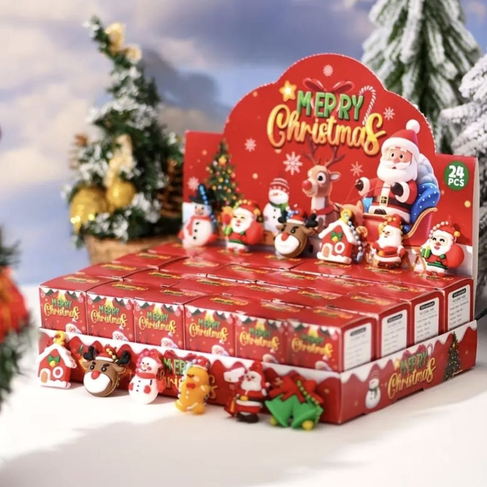 Assorted Cute Mini Christmas Keychain - Pack of 5