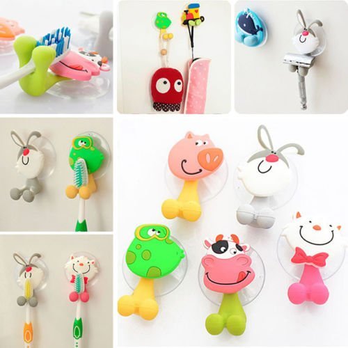 Cartoon Style Silicon Toothbrush Holder - pack of 5