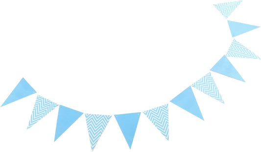 Blue Zig zag triangle bunting banners