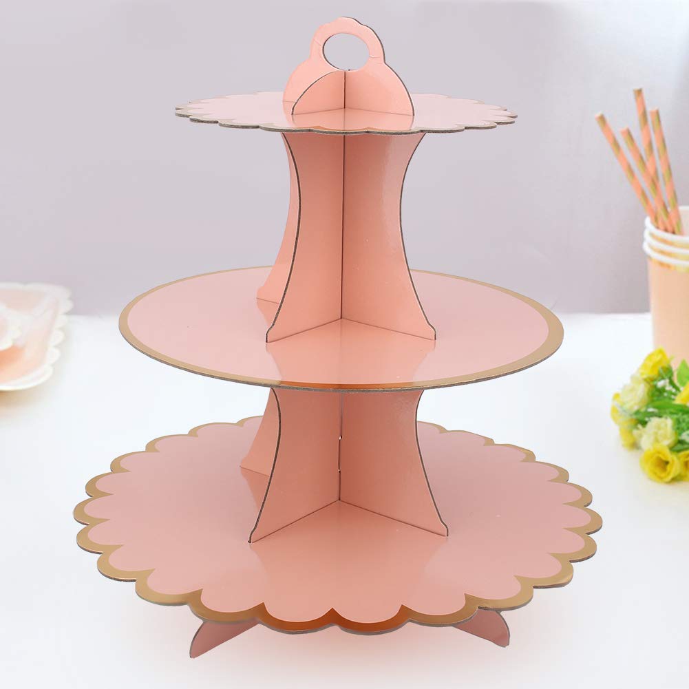 Peach cupcake stand