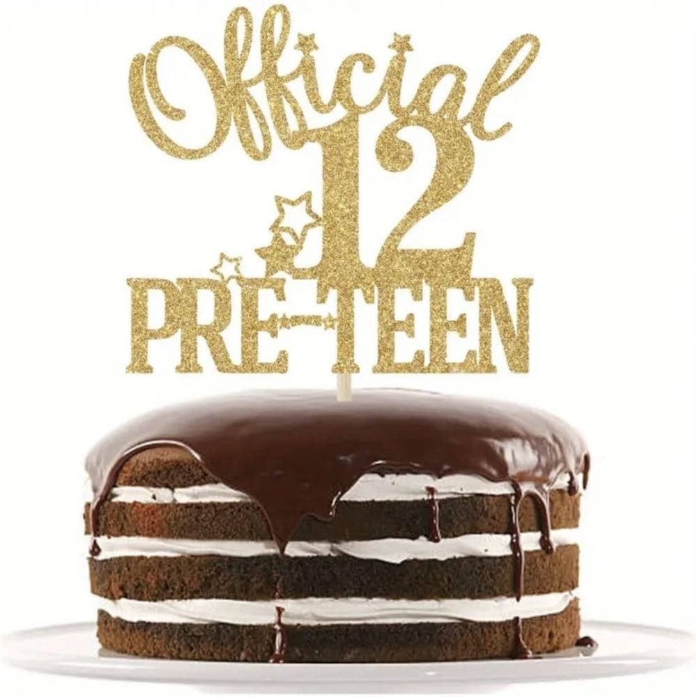 Pre Teenager Cake Topper 12th Birthday Cake Topper