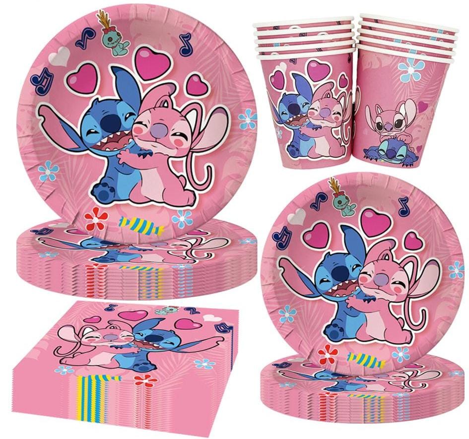 Lilo Stitch Plate Cup Tableware Set - Serves 10
