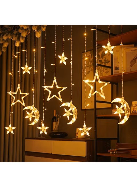 Moon Star String Lights 3m Plug