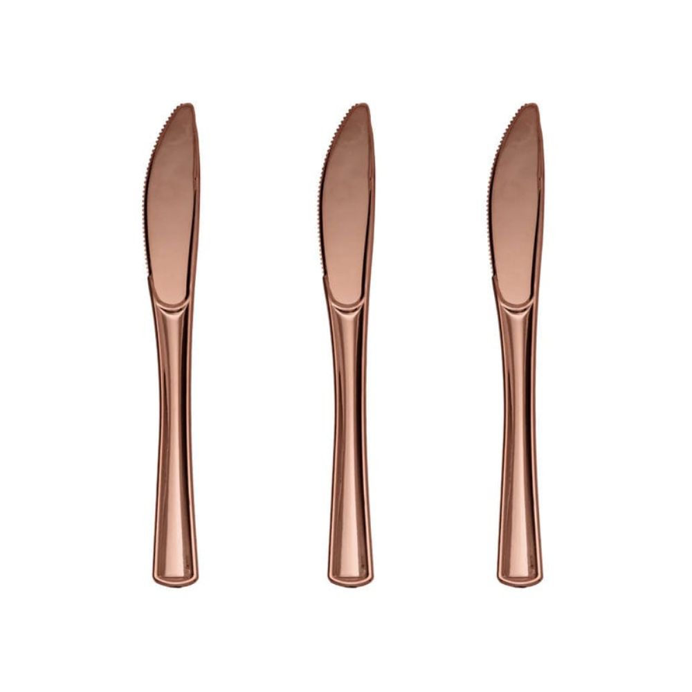25 Pcs Rosegold Disposable Knife
