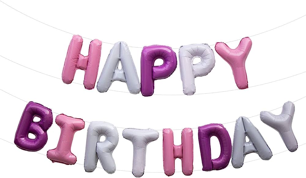 Happy Birthday Foil Letters Balloons