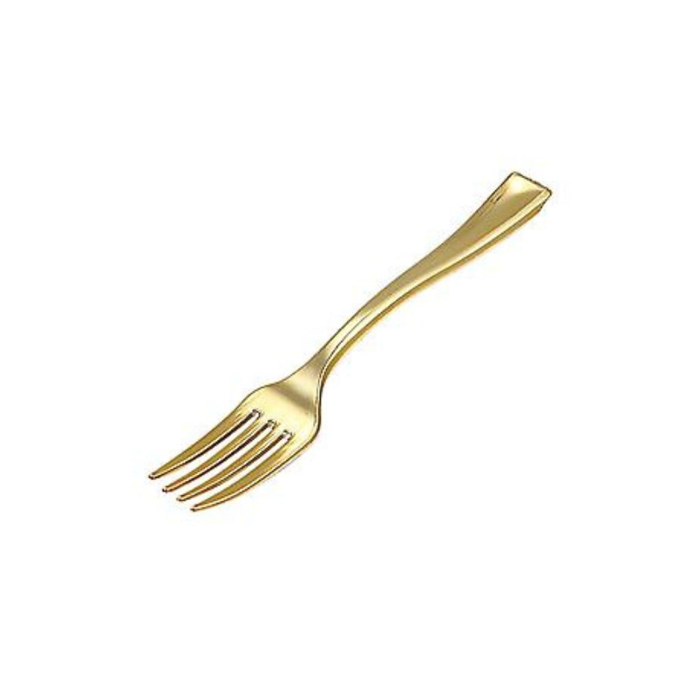25pcs Gold Fork - Disposable