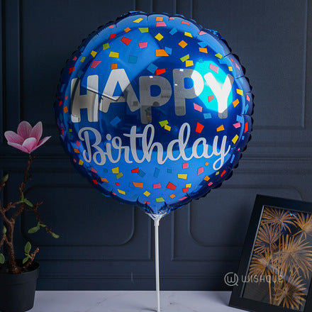 blue Birthday  Foil Balloon