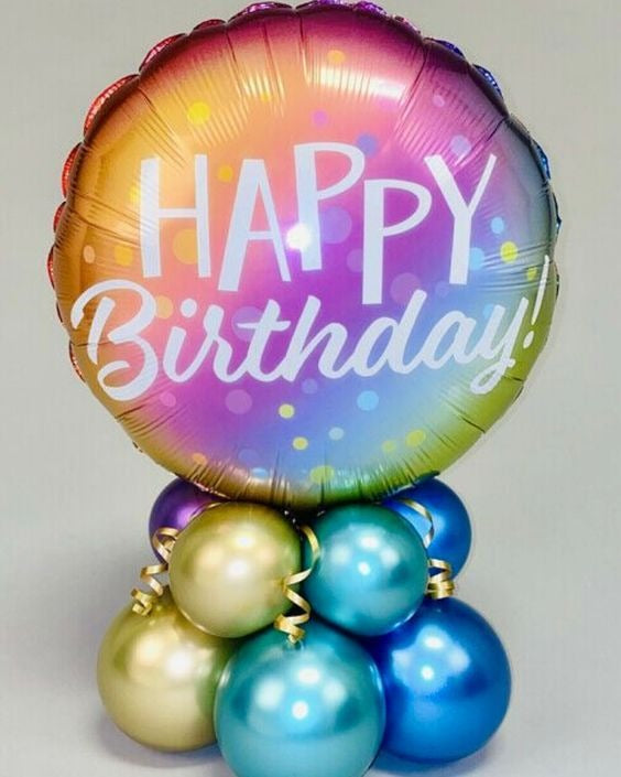 birthday foil balloon center piece - air filled